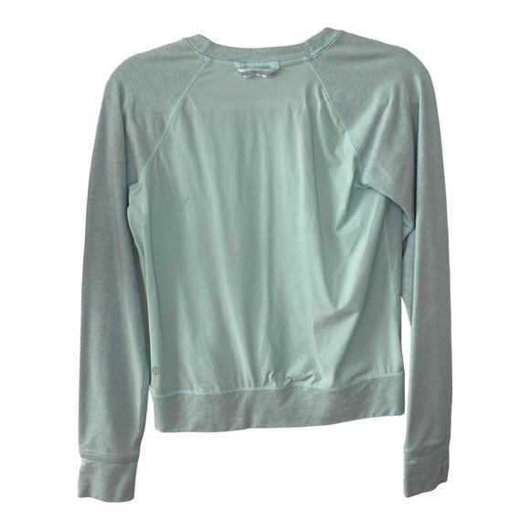 Lululemon Crew Neck Sweatshirt Long Sleeves Aqua / Teal Color Size 4 - Picture 3 of 9